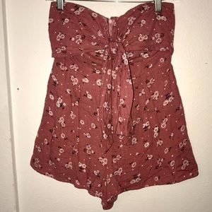 Pink Floral Romper